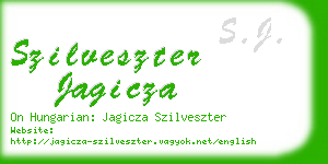 szilveszter jagicza business card